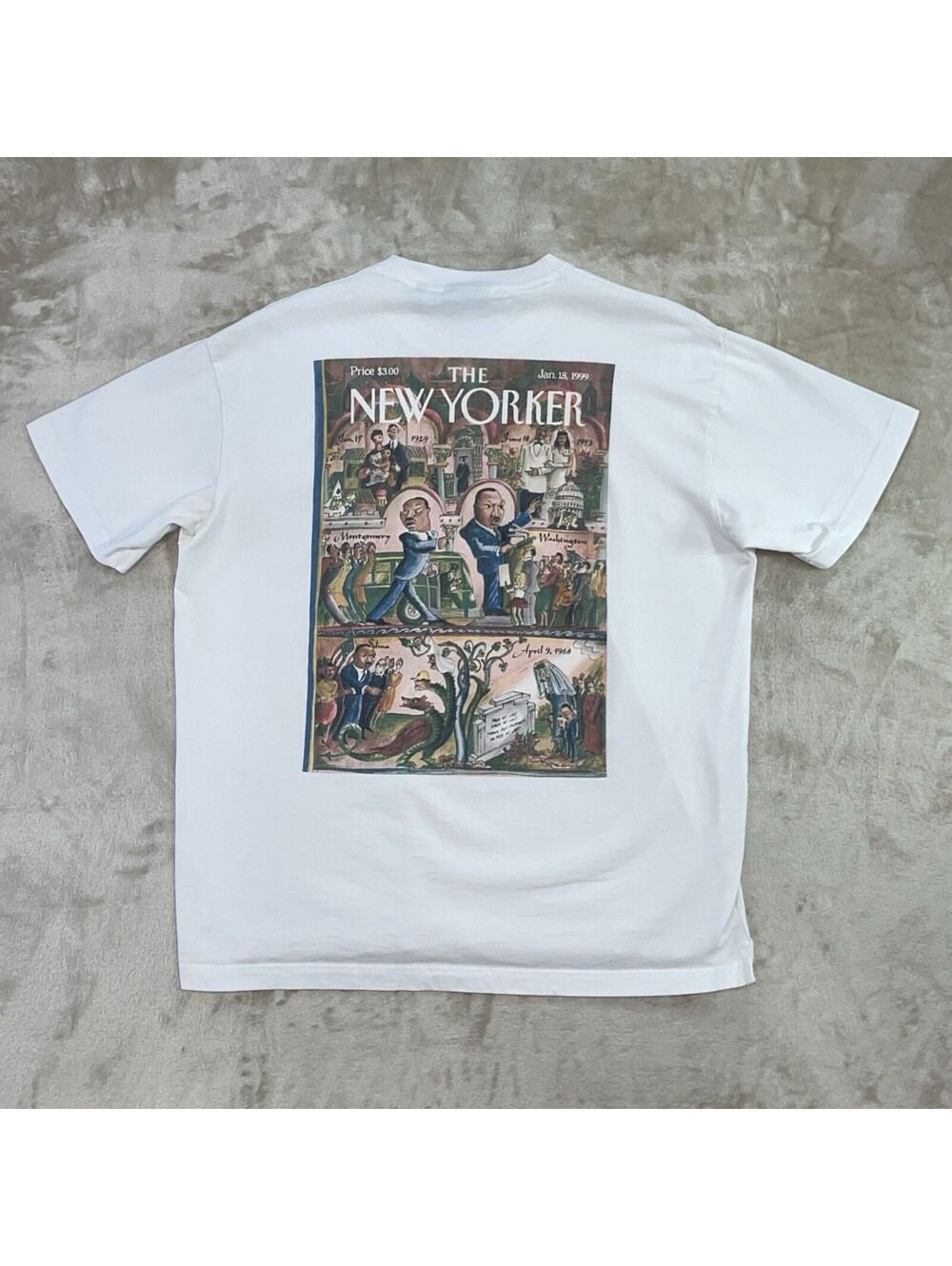 Kith x The New Yorker x MLK - MLK Day T-Shirt Mens Oversized Small *FLAW* SLD